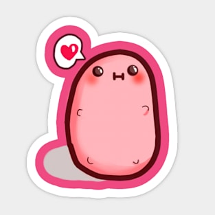 Kawaii Pink Potato Sticker